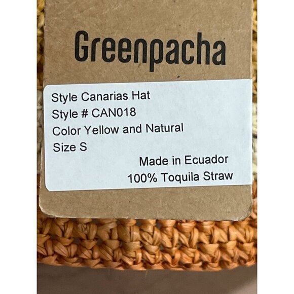 GREENPACHA Canarias Hat in Natural & Yellow Small New Womens Cowboy Western main image 12